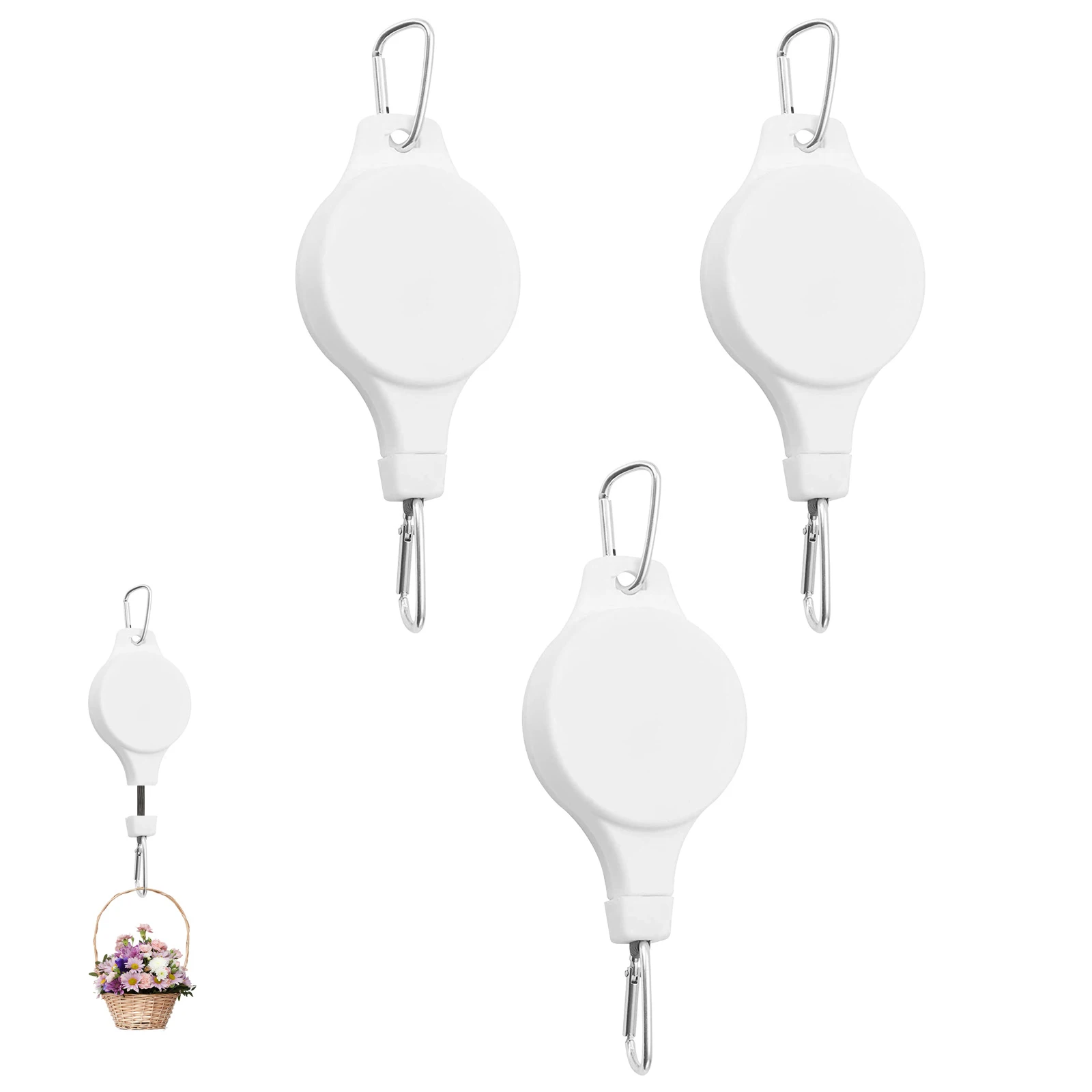 Flower Basket Hook Liftable Telescopic Plant Pulley Easy Reaching Pulley Home Decorative Hanging Baskets Holder Hanger Rack
Flower Basket Hook Liftable Telescopic Plant Pulley Easy Reaching Pulley Home Decorative Hanging Baskets Holder Hanger Rack