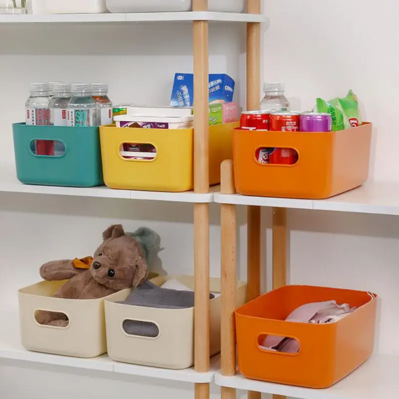 

Office Desktop Student Dormitory Storage Box Kitchen Bins With Handle Make Up Basket Office Desktop File Snack Sundries