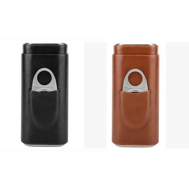 1Set Humidor Cigar Case Holder Hold Cigars with Cutter New Portable Leather Delicate Travel Kit Humidor Cigar Cutter 
1Set Humidor Cigar Case Holder Hold Cigars with Cutter New Portable Leather Delicate Travel Kit Humidor Cigar Cutter