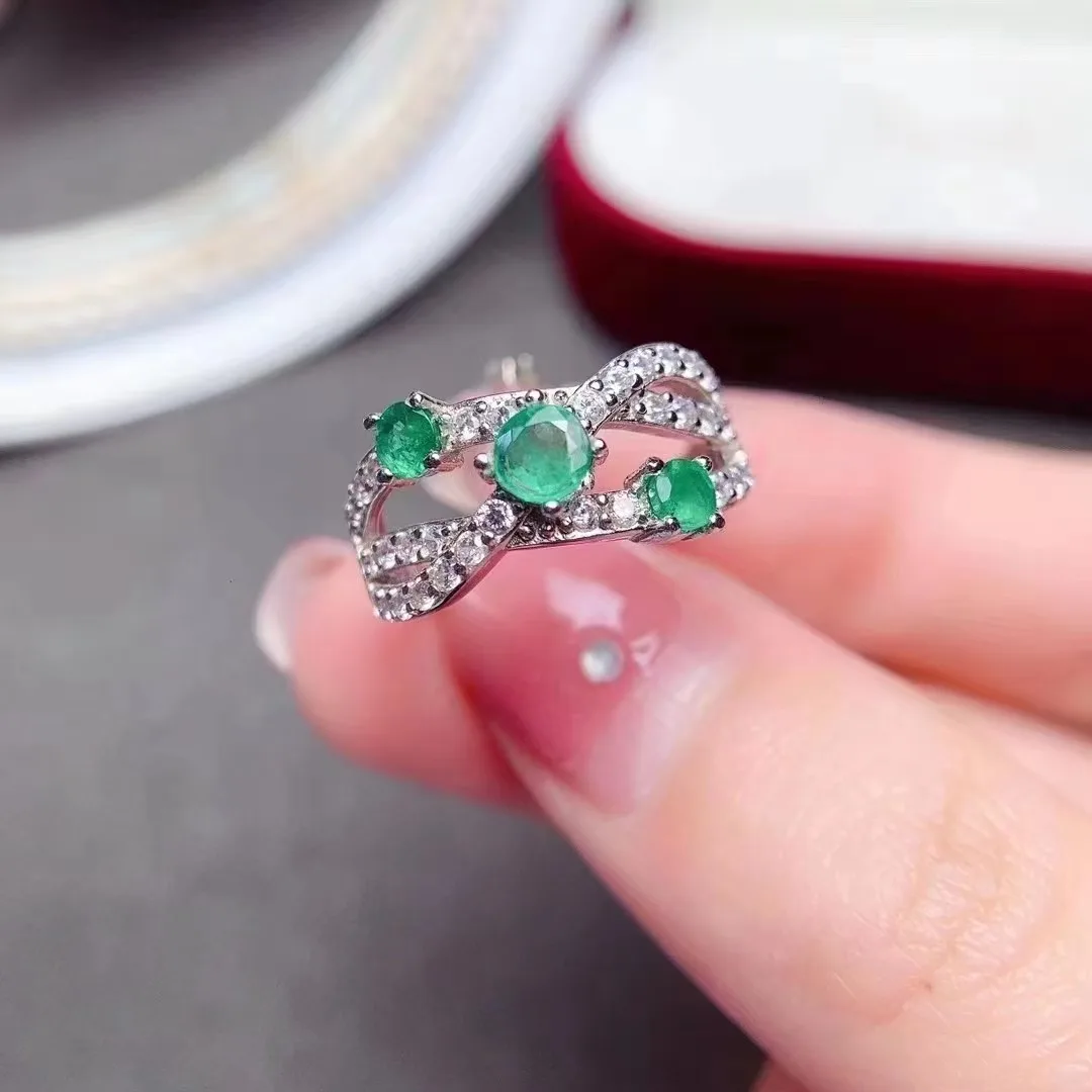 FS Natural Emerald Ring S925 Sterling Silver Charm Fine Fashion Jewelry Women's Hot Sale MeiBaPJ 45
FS Natural Emerald Ring S925 Sterling Silver Charm Fine Fashion Jewelry Women's Hot Sale MeiBaPJ 45