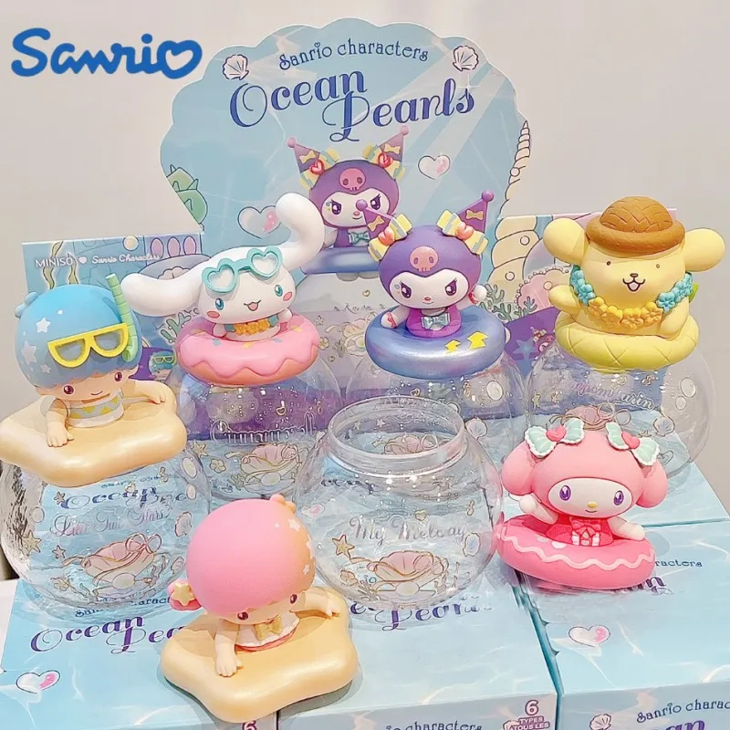 

Genuine Sanrio Ocean Pearl Series Storage Jar Blind Box Tidy Play Kuromi Jade Dog New Kawaii Coolmy Handmade Birthday Toys Gift