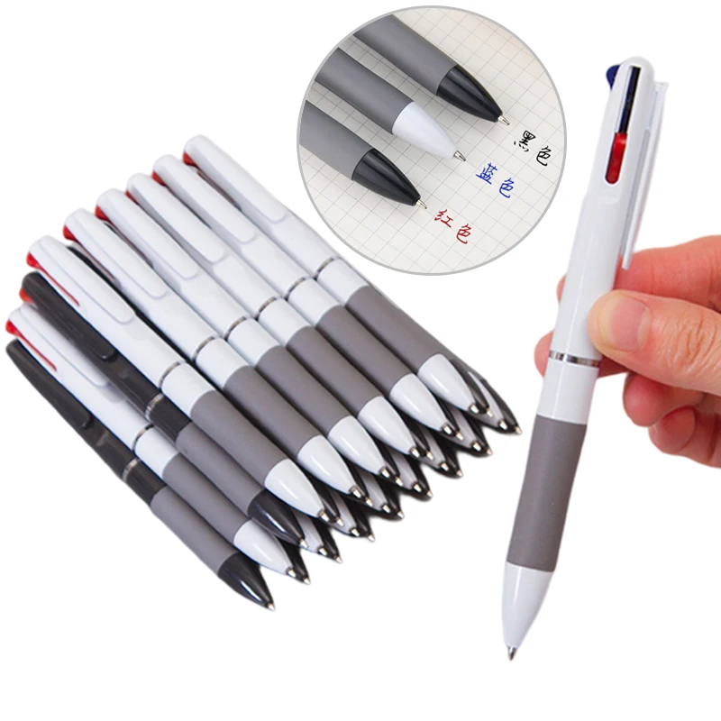 4Pcs 3 In 1 Press Pen Multicolour Ballpoint Pen 0.7mm Refill Classic Black Blue Red Writing Pen Office School Writing Stationery
4Pcs 3 In 1 Press Pen Multicolour Ballpoint Pen 0.7mm Refill Classic Black Blue Red Writing Pen Office School Writing Stationery