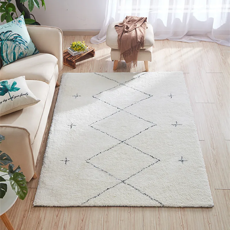 Moroccan Black White Lattice Coffee Table Tie-dyed Carpet Floor Mat Bedside Shaggy Rug Rugs and Carpets for Home Living Room
Moroccan Black White Lattice Coffee Table Tie-dyed Carpet Floor Mat Bedside Shaggy Rug Rugs and Carpets for Home Living Room