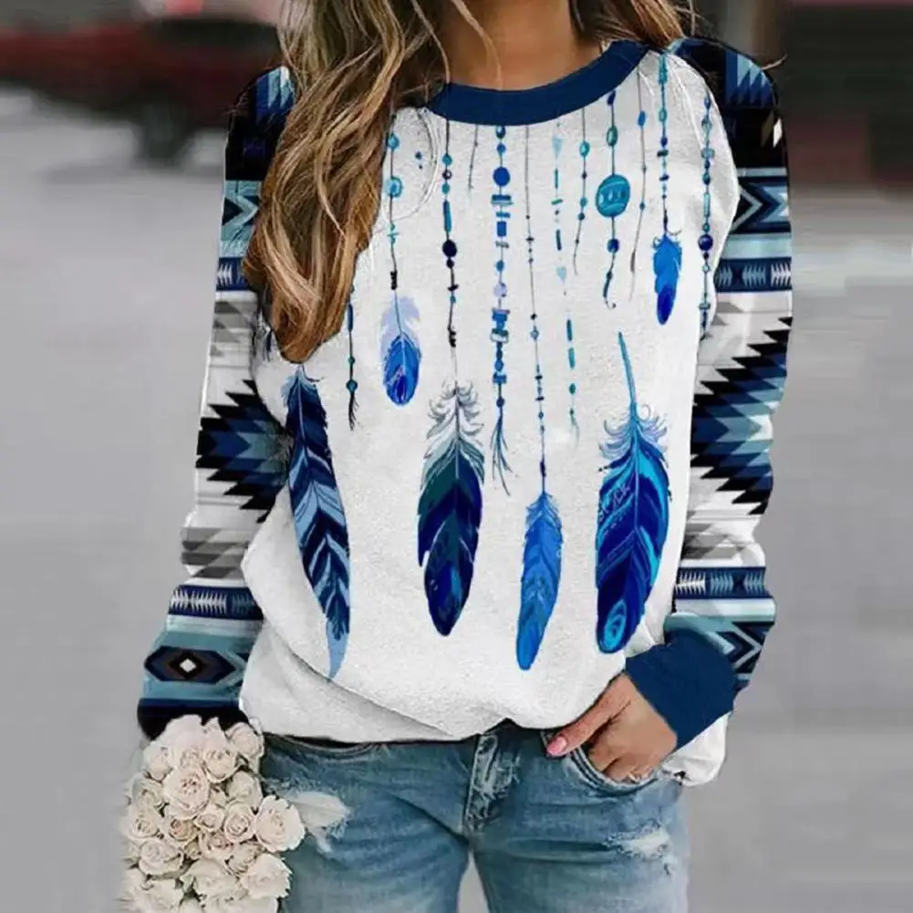 Simple Sweatshirt Breathable High Elasticity Wear-Resistant Fashion Printing Women Pullover Top
Simple Sweatshirt Breathable High Elasticity Wear-Resistant Fashion Printing Women Pullover Top