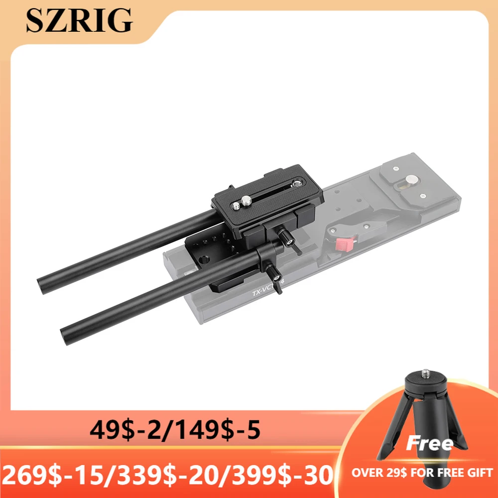 SZRIG V Lock Mount Adapter With Manfrotto QR Baseplate 15mm LWS Dual Rod Supporting System For Pro VCT-U14/ VCT-14 Tripod/ Dslr
SZRIG V Lock Mount Adapter With Manfrotto QR Baseplate 15mm LWS Dual Rod Supporting System For Pro VCT-U14/ VCT-14 Tripod/ Dslr