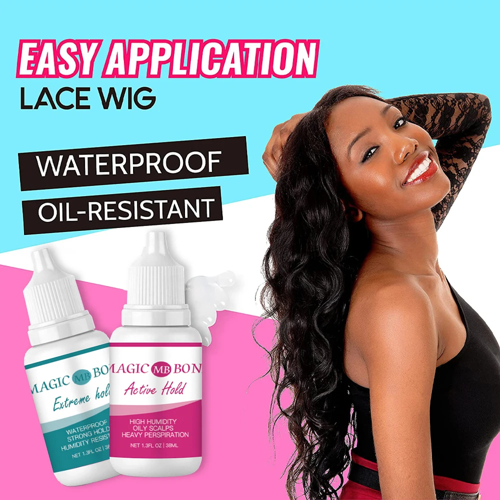 

Lace Front Wig Glue Waterproof Hair Glue Strong Hold Lace Wig Bonding Invisible Wig Accessory for Closure Toupee Wholesale 38ml