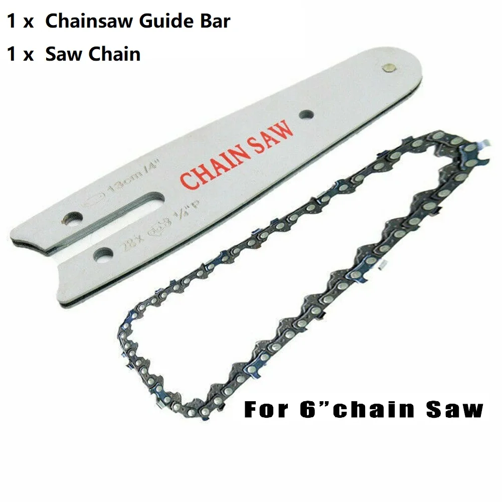 6inch Chainsaw Chain Guide Bar Electric Saw Chains And Guide For Wood Cutting Garden Hand Tool Chain Saw Attachment
6inch Chainsaw Chain Guide Bar Electric Saw Chains And Guide For Wood Cutting Garden Hand Tool Chain Saw Attachment