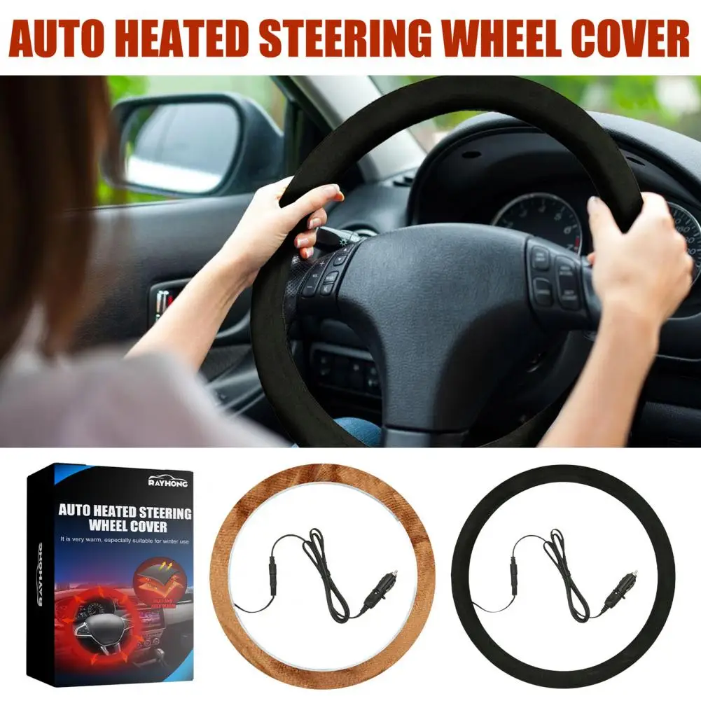 Comfortable Grip Car Steering Cover Compact Sweat-absorption Durable Electric Heated Steering Wheel Cover
Comfortable Grip Car Steering Cover Compact Sweat-absorption Durable Electric Heated Steering Wheel Cover