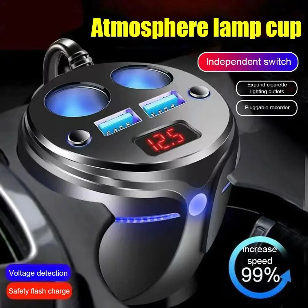 Автомобильное зарядное устройство 4 в 1 с USB-портом для прикуривателя, 120 Вт 
Автомобильное зарядное устройство 4 в 1 с USB-портом для прикуривателя, 120 Вт