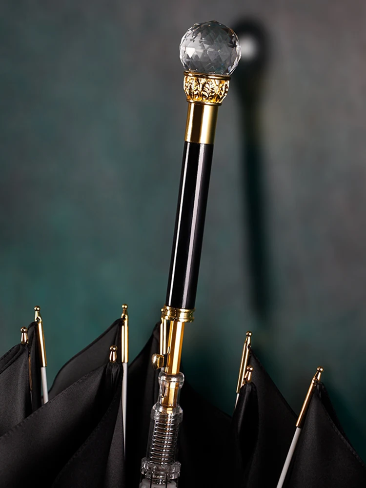 Luxury Large Straight Umbrella Creative Crystal Long Handle Black Business Umbrella Men's Women's Windproof UV Sunny Umbrellas
Luxury Large Straight Umbrella Creative Crystal Long Handle Black Business Umbrella Men's Women's Windproof UV Sunny Umbrellas