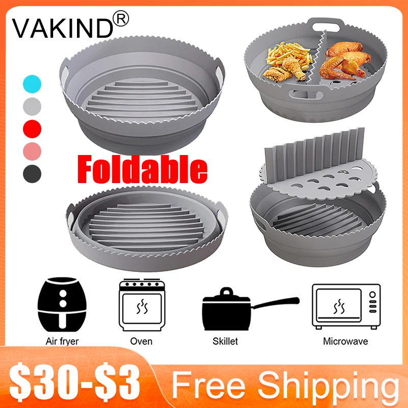 Air Fryer Silicone Basket 8inch Pizza Fried Chicken Basket Silicone Mold Airfryer Oven Baking Tray with Separator Pad Accessory
Air Fryer Silicone Basket 8inch Pizza Fried Chicken Basket Silicone Mold Airfryer Oven Baking Tray with Separator Pad Accessory