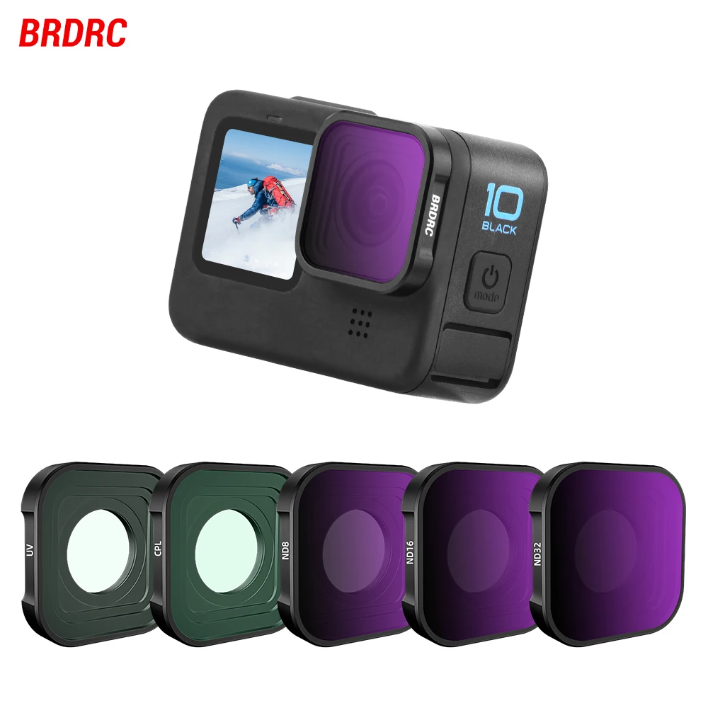 BRDRC ND Filter for GoPro Hero 9/10/11 UV CPL ND8 ND16 ND32 Lens Filters Set Protector Sports Camera Accessories
BRDRC ND Filter for GoPro Hero 9/10/11 UV CPL ND8 ND16 ND32 Lens Filters Set Protector Sports Camera Accessories