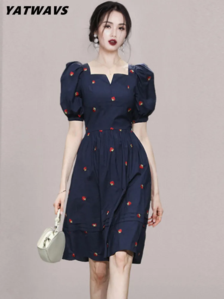 YATWAVS Elegant Puff Sleeve Women A-Line Dresses Fashion Vintage Embroidery Summer Casual Party Dress Female Square Neck Clothes
YATWAVS Elegant Puff Sleeve Women A-Line Dresses Fashion Vintage Embroidery Summer Casual Party Dress Female Square Neck Clothes
