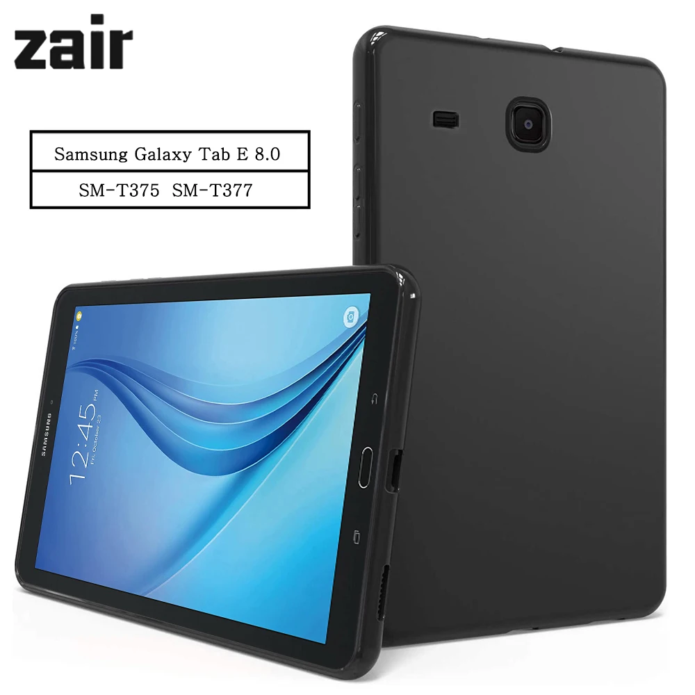 

Силиконовый чехол для планшета Samsung Galaxy Tab E 8,0, 2016, T375, T378, T377, T377W, T377P, гибкая Мягкая Черная задняя крышка из ТПУ