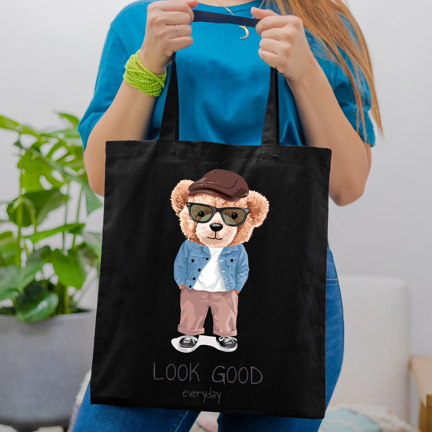 BLINGPAW Canvas Tote Bag 100% Cotton Reusable Shopper Bags No Zipper Teddy Bear Preppy Eco Bolsa Cute Print School Style
BLINGPAW Canvas Tote Bag 100% Cotton Reusable Shopper Bags No Zipper Teddy Bear Preppy Eco Bolsa Cute Print School Style