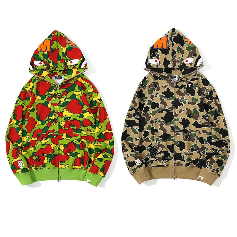 Bape Shark 2022 High Quality Cotton Full Zip UP Hoodies Multicolor Men And Women Fall Winter Coat Sweatshirt Jacket Vêtements
Bape Shark 2022 High Quality Cotton Full Zip UP Hoodies Multicolor Men And Women Fall Winter Coat Sweatshirt Jacket Vêtements