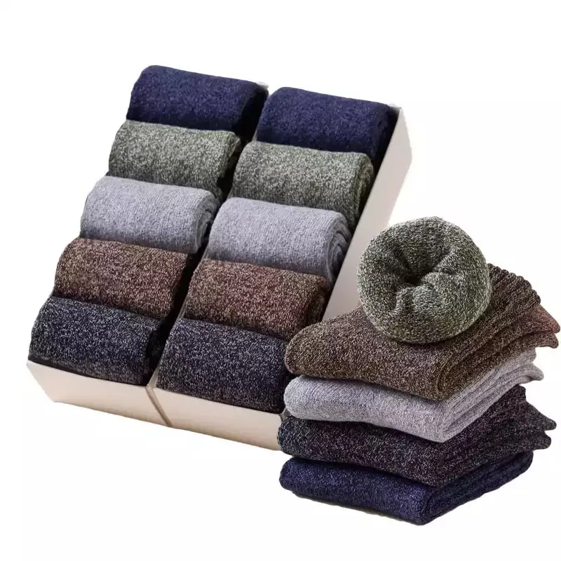 5pairs/Men's Wool Socks Super Thick Solid Loop Thick Socks Woolen Cold Snow Winter Warm Soft Snow Socks Men's Socks Size 39-45
5pairs/Men's Wool Socks Super Thick Solid Loop Thick Socks Woolen Cold Snow Winter Warm Soft Snow Socks Men's Socks Size 39-45