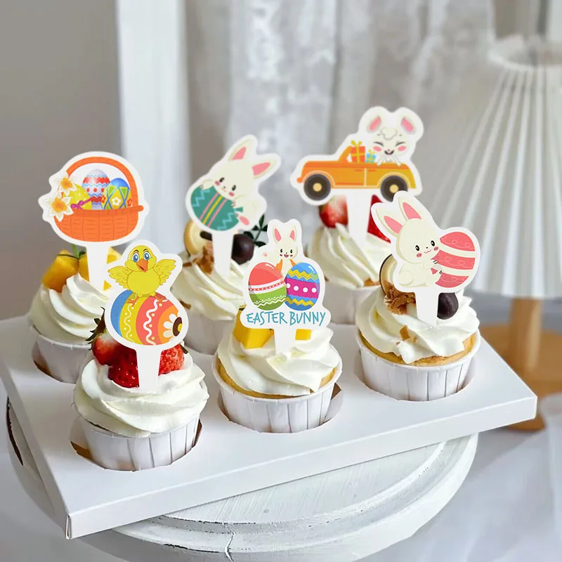 12Pcs Happy Easter Cake Topper Cartoon Rabbit Egg Cupcake Topper Wedding Kids Birthday Party Easter Favors Cake Decoration
12Pcs Happy Easter Cake Topper Cartoon Rabbit Egg Cupcake Topper Wedding Kids Birthday Party Easter Favors Cake Decoration