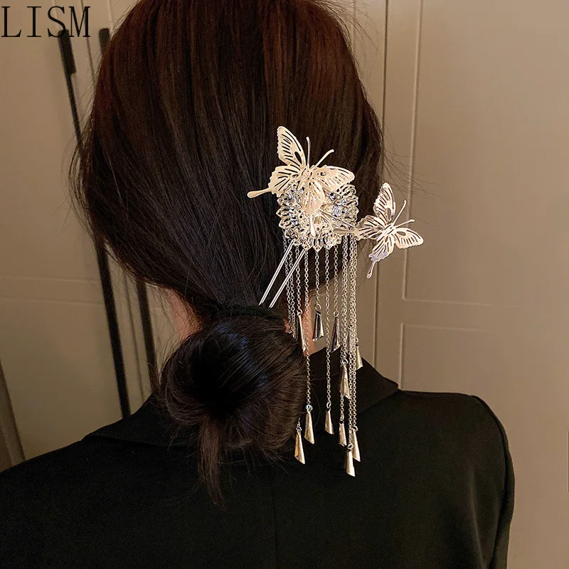 Butterfly tassel hairpin Chinese fashion hairpin Ins Hanfu metal hairpin hair accessories bridal hair accessories tiara hairpin
Butterfly tassel hairpin Chinese fashion hairpin Ins Hanfu metal hairpin hair accessories bridal hair accessories tiara hairpin