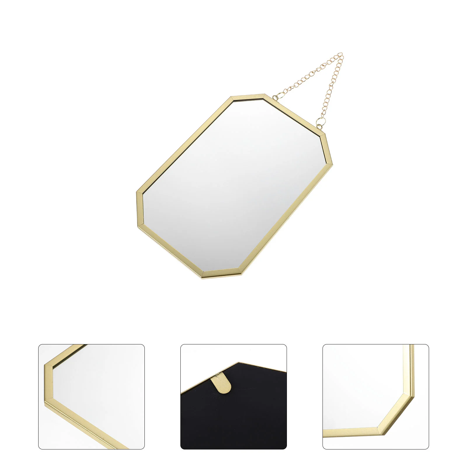 Mirror Wall Hanging Bathroomframe Small Chain Hairdressing Geometry Shower Squaremetal Mirrors Gold Household 
Mirror Wall Hanging Bathroomframe Small Chain Hairdressing Geometry Shower Squaremetal Mirrors Gold Household