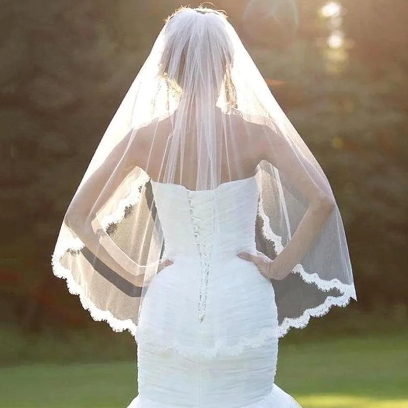 Simple White Ivory Bridal Wedding Veil 1 Tier Elbow Length Lace Trim with Comb 2022 Wedding Accessories
Simple White Ivory Bridal Wedding Veil 1 Tier Elbow Length Lace Trim with Comb 2022 Wedding Accessories