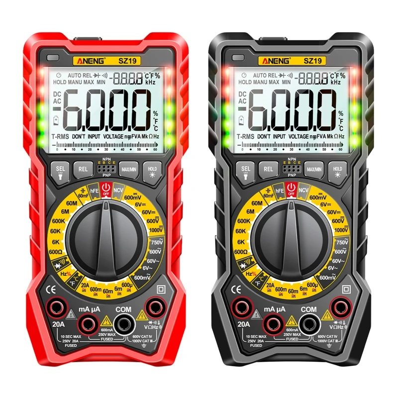 Professional Multimeter 6000 Counts Electrical Tester AC/for Amp Ohm Tester Meter for w/ Temperature Drop ship
Professional Multimeter 6000 Counts Electrical Tester AC/for Amp Ohm Tester Meter for w/ Temperature Drop ship