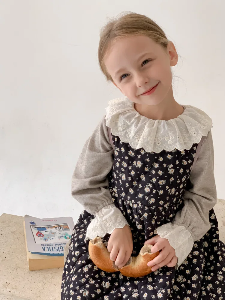 2023 AncoBear Girls Autumn Dress Set Kids Vintage Lace Blouse +Sleeveless Floral Cotton-padded Dresses Children Casual Outfits
2023 AncoBear Girls Autumn Dress Set Kids Vintage Lace Blouse +Sleeveless Floral Cotton-padded Dresses Children Casual Outfits