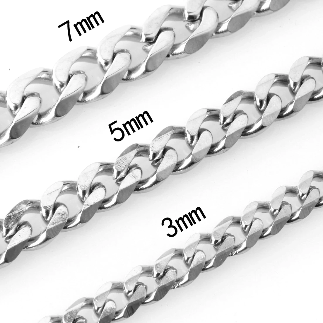3/5/7mm Wide Men's Necklace 316L Stainless Steel Cuban Link Chain Bracelet Necklace Silver Color Male Jewelry
3/5/7mm Wide Men's Necklace 316L Stainless Steel Cuban Link Chain Bracelet Necklace Silver Color Male Jewelry