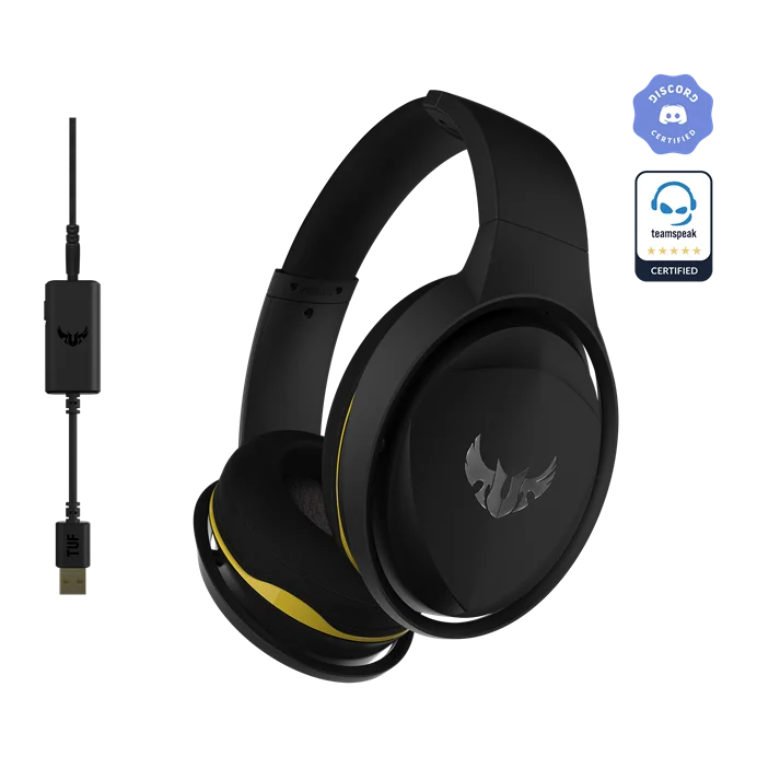 ASUS TUF Gaming H5 Type-C gaming headset for PC & PS4, 7.1 virtual surround and durable stainless- steel headband design
ASUS TUF Gaming H5 Type-C gaming headset for PC & PS4, 7.1 virtual surround and durable stainless- steel headband design