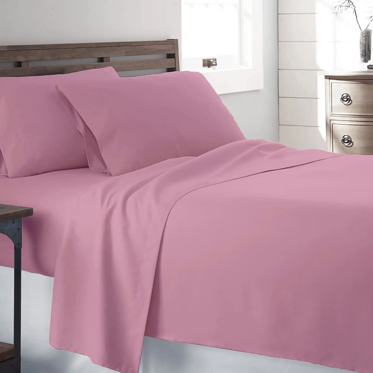 400 Thread Count 100% Cotton Sateen Bed Sheets Deep Pocket, Cotton Bedsheets Crisp Cool and Strong Bed Linen (Pink, Twin)
400 Thread Count 100% Cotton Sateen Bed Sheets Deep Pocket, Cotton Bedsheets Crisp Cool and Strong Bed Linen (Pink, Twin)
