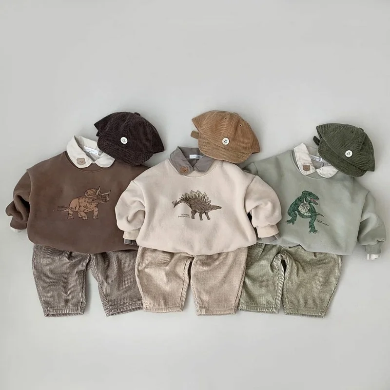 Boy Boys Clothes Thicken Autumn Korea Dinosaur Printing Costume Ensemble Bebe Fille Cotton Clothing Things For Newborn Babies
Boy Boys Clothes Thicken Autumn Korea Dinosaur Printing Costume Ensemble Bebe Fille Cotton Clothing Things For Newborn Babies