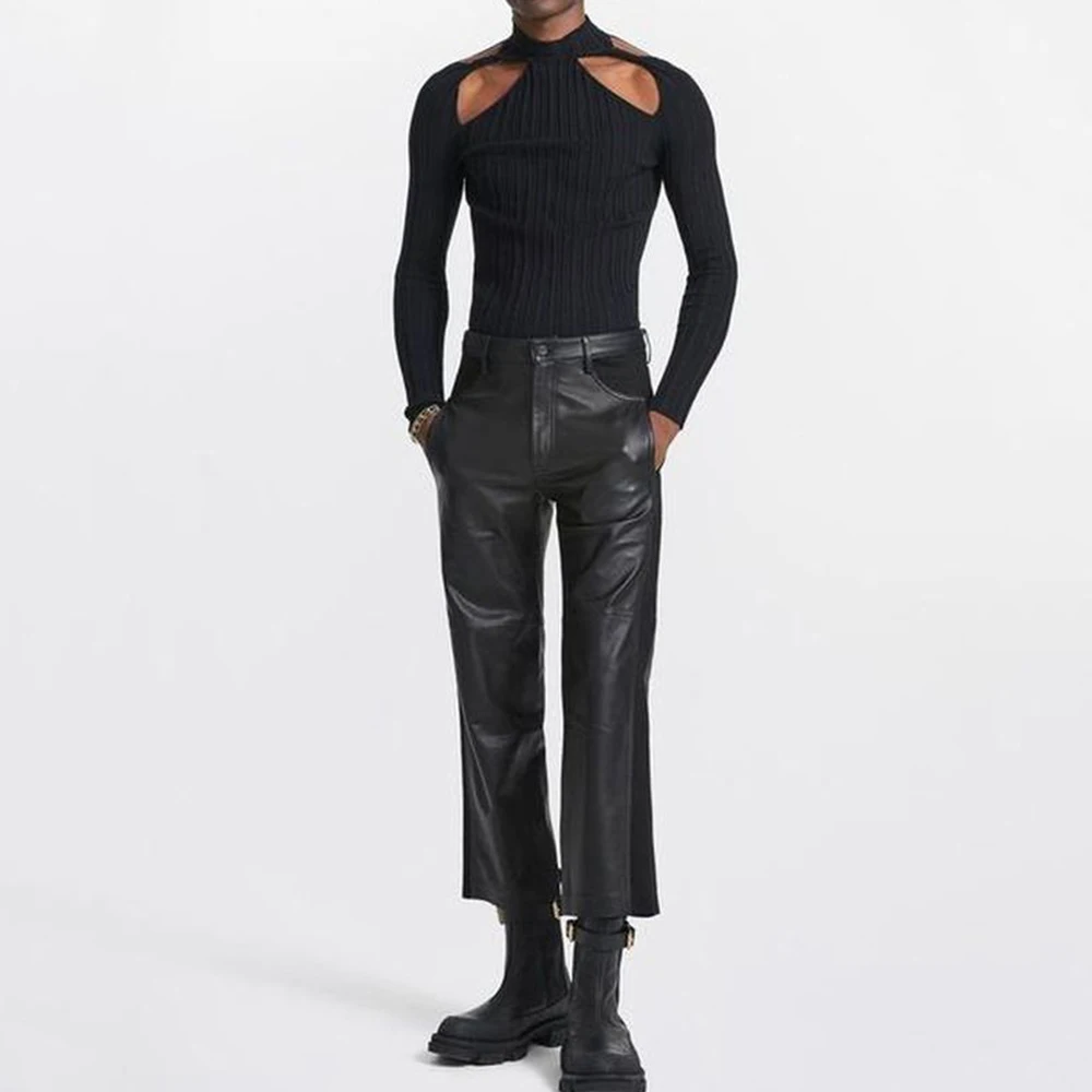 Fashion Leisure Tops Mens Shirts Slim Tee Autumn Tight Baselayer Tops Clubwear Undershirt Crew Neck Hollow Out
Fashion Leisure Tops Mens Shirts Slim Tee Autumn Tight Baselayer Tops Clubwear Undershirt Crew Neck Hollow Out