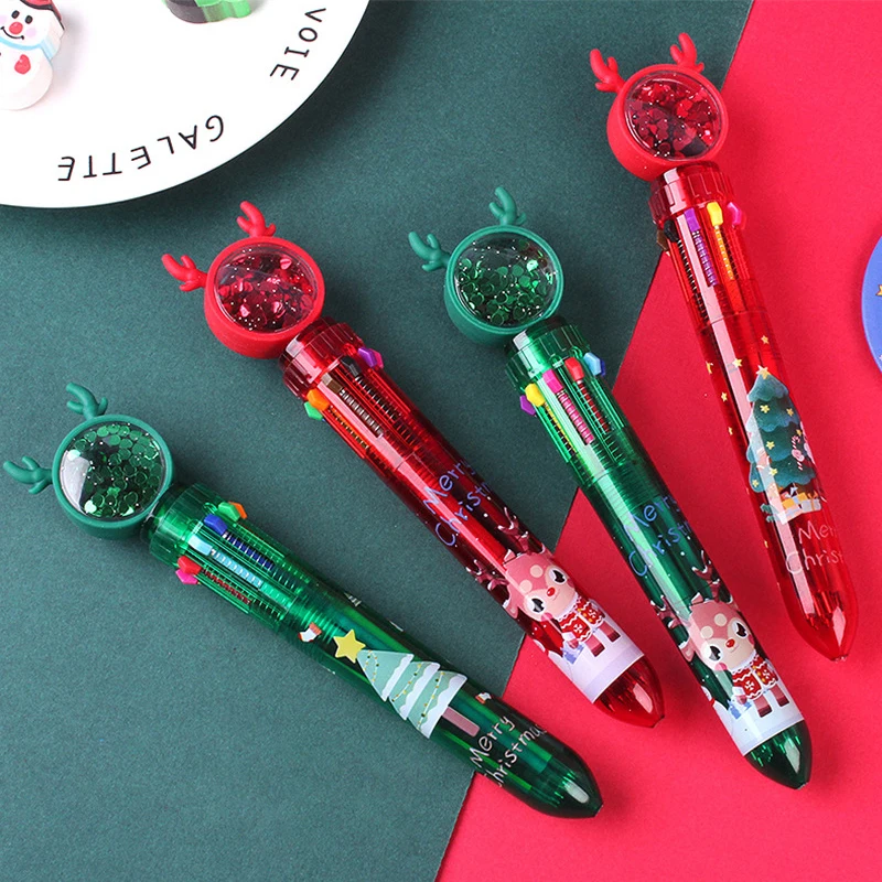 16*1.8cm Christmas Ten-color Ballpoint Pen Cute Press Ballpoint Pen Holiday Kid Gift Merry Christmas Decor For Home Ornament
16*1.8cm Christmas Ten-color Ballpoint Pen Cute Press Ballpoint Pen Holiday Kid Gift Merry Christmas Decor For Home Ornament