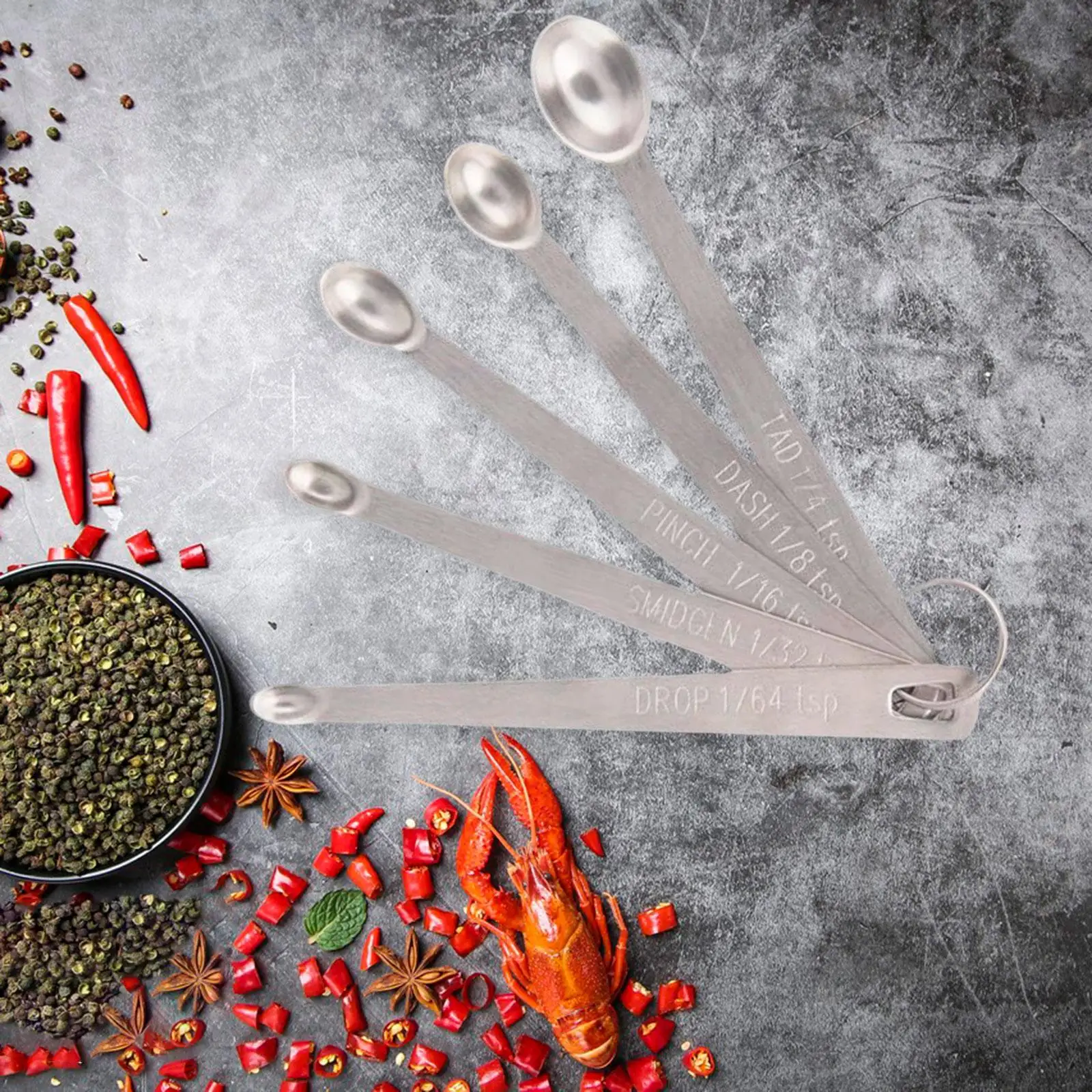 5 Pieces Small Measuring Spoons for Dry and Liquid Cooking Ingredients Spoon
5 Pieces Small Measuring Spoons for Dry and Liquid Cooking Ingredients Spoon