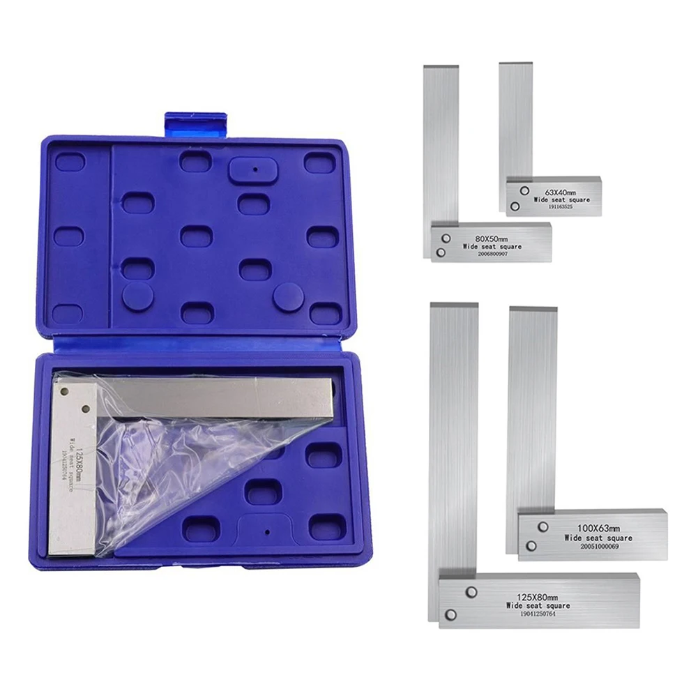 Wide Edge Shape 90 Degree Angle Blade Ruler 63 × 40mm/80 × 50mm/100 × 63mm/125 × 80mm/160 × 100mm/200 × 125mm Measuring Tool
Wide Edge Shape 90 Degree Angle Blade Ruler 63 × 40mm/80 × 50mm/100 × 63mm/125 × 80mm/160 × 100mm/200 × 125mm Measuring Tool