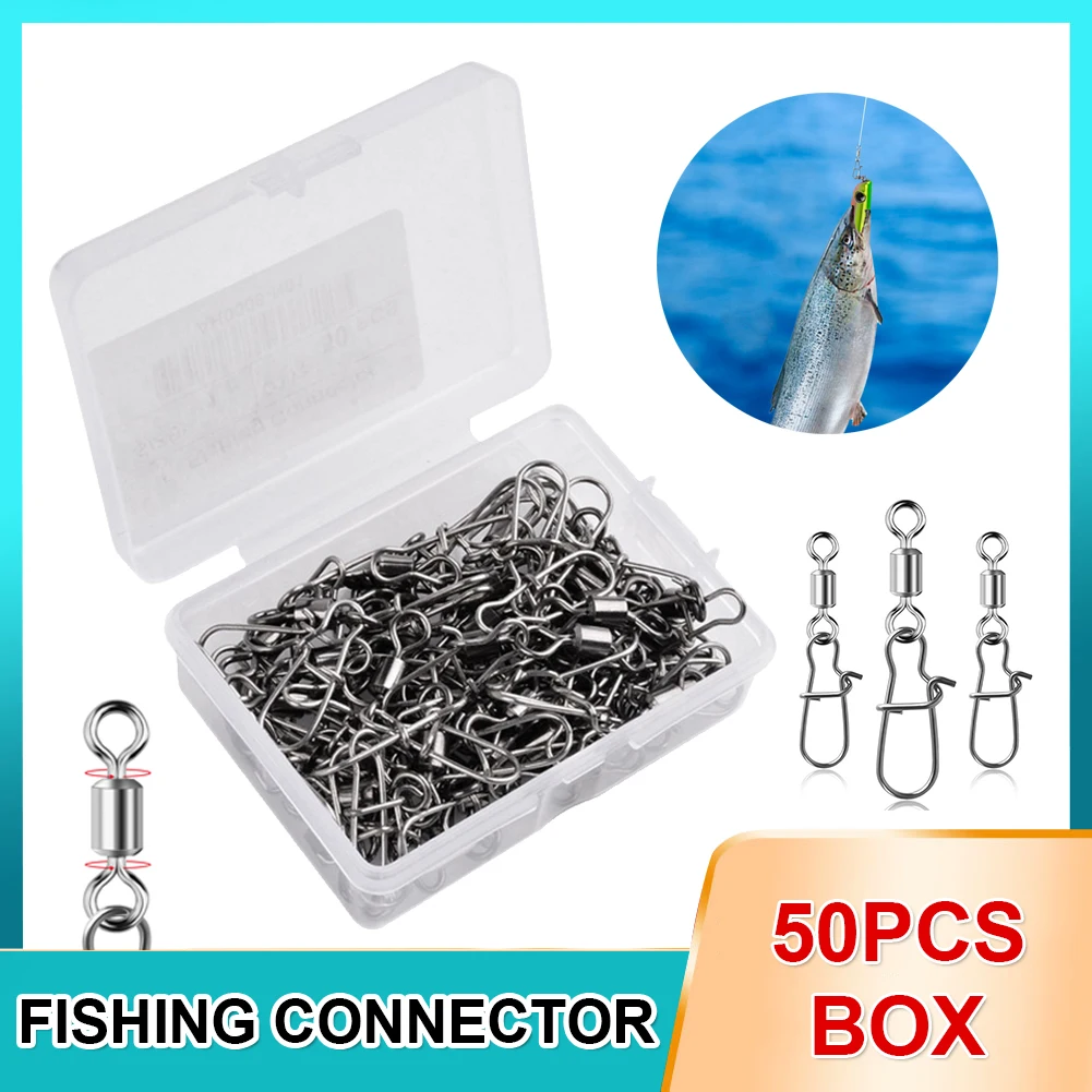 50pcs 2/0# 1/0# 1#-14# Stainless Steel Fishing Connectors Lure Connector Swivel Snap Pins Fishing Accessories With Storage Case
50pcs 2/0# 1/0# 1#-14# Stainless Steel Fishing Connectors Lure Connector Swivel Snap Pins Fishing Accessories With Storage Case