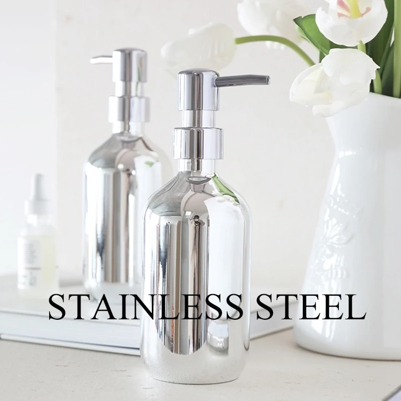 Stainless Steel Lotion Bottle Bathroom Shampoo Shower Gel Hand Sanitizer Dispensed Large-capacity Press Bottle Home Accessories
Stainless Steel Lotion Bottle Bathroom Shampoo Shower Gel Hand Sanitizer Dispensed Large-capacity Press Bottle Home Accessories