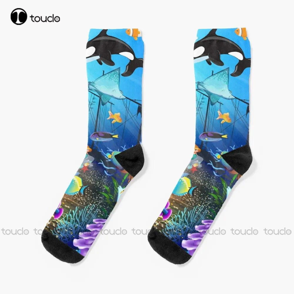 Носки женские креативные забавные с надписью «It Is Life In The Ocean Fish Deep Sea Blue Shark Island»
Носки женские креативные забавные с надписью «It Is Life In The Ocean Fish Deep Sea Blue Shark Island»