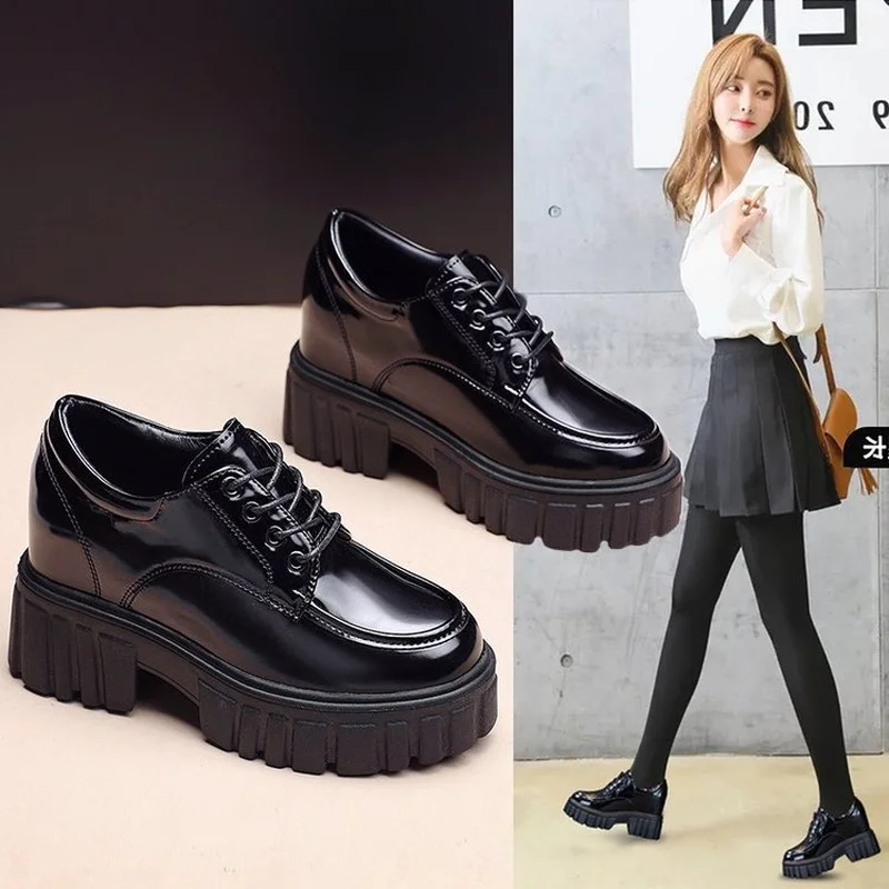 Punk Single Shoes Women's High Heel Platform Shoes 2022 Spring New Patent Leather Lace-up Foreign Trade Women's Casual Shoes
Punk Single Shoes Women's High Heel Platform Shoes 2022 Spring New Patent Leather Lace-up Foreign Trade Women's Casual Shoes