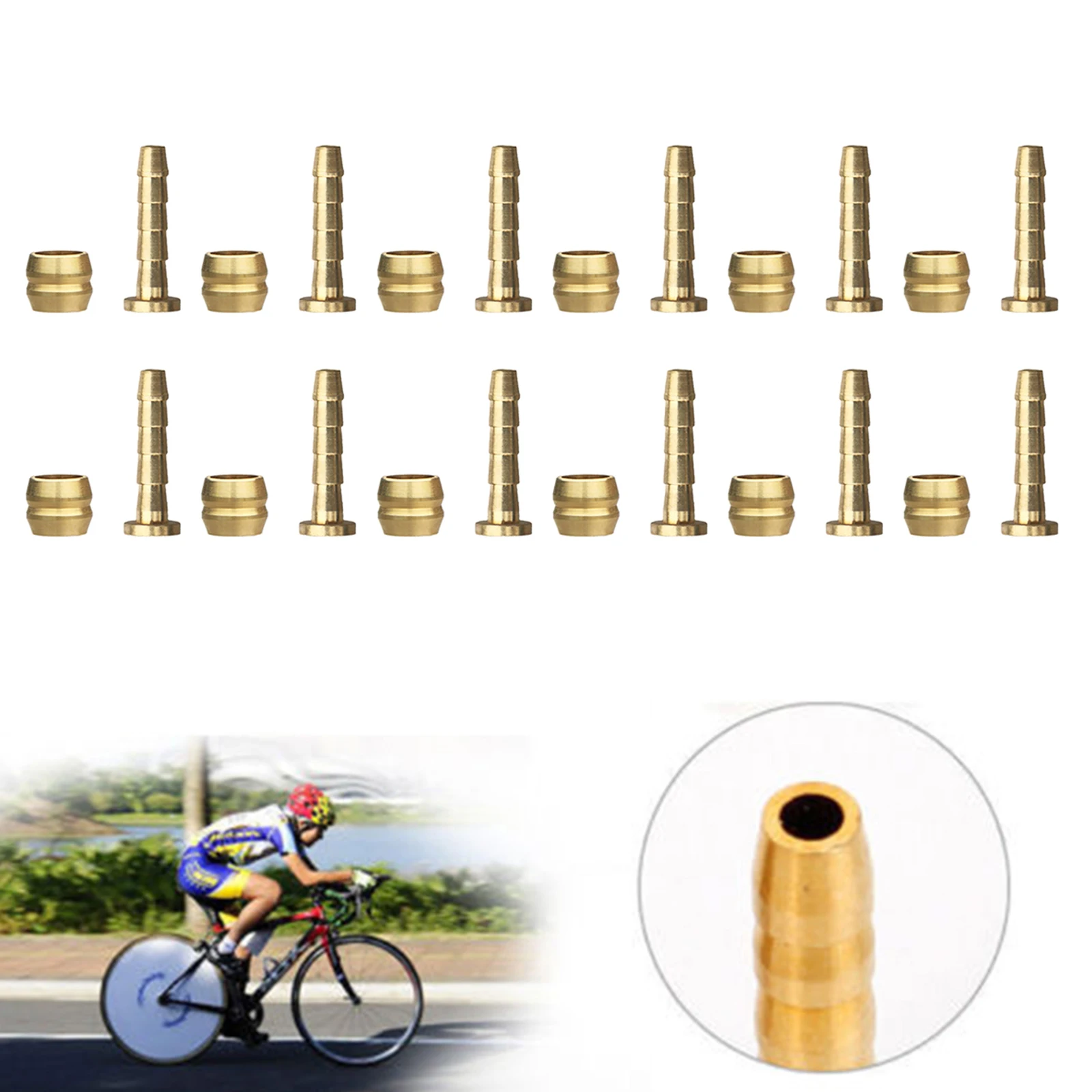 High Quality Brake Olive Barb 11.2-13.2mm 12PCS/Bag BH59/BH90 Brass For DEORE SLX XT XTR Hydraulic Disc Brake Hose
High Quality Brake Olive Barb 11.2-13.2mm 12PCS/Bag BH59/BH90 Brass For DEORE SLX XT XTR Hydraulic Disc Brake Hose