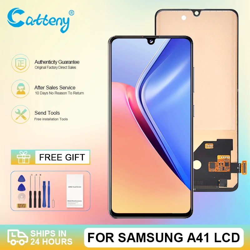 

Оптовая продажа, дисплей 6,1 дюйма A415 для Samsung Galaxy A41, ЖК-дисплей с сенсорной панелью, дигитайзер в сборе, Замена с инструментами