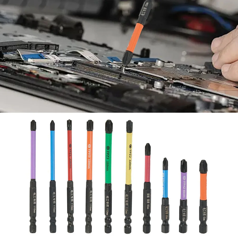 10PCS Magnetic Batch Head Special Slotted Cross Screwdriver Bit Anti Non-slip WaterProof For Electrician FPH FPZ 65-110mm
10PCS Magnetic Batch Head Special Slotted Cross Screwdriver Bit Anti Non-slip WaterProof For Electrician FPH FPZ 65-110mm