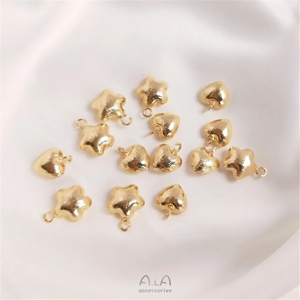 Brushed heart-shaped five pointed star peach heart floret pendant DIY bracelet bracelet necklace ear hanging accessories
Brushed heart-shaped five pointed star peach heart floret pendant DIY bracelet bracelet necklace ear hanging accessories
