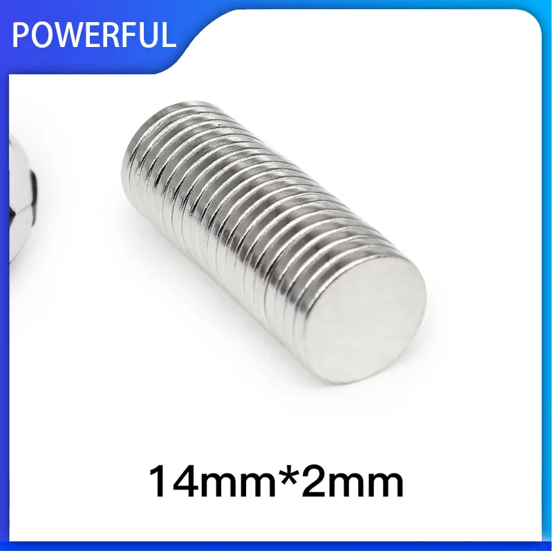 5~200PCS 14x2mm Thin Neodymium Magnets Strong 14mm x 2mm Permanent Round Magnet 14*2mm Powerful N35 magnets
5~200PCS 14x2mm Thin Neodymium Magnets Strong 14mm x 2mm Permanent Round Magnet 14*2mm Powerful N35 magnets