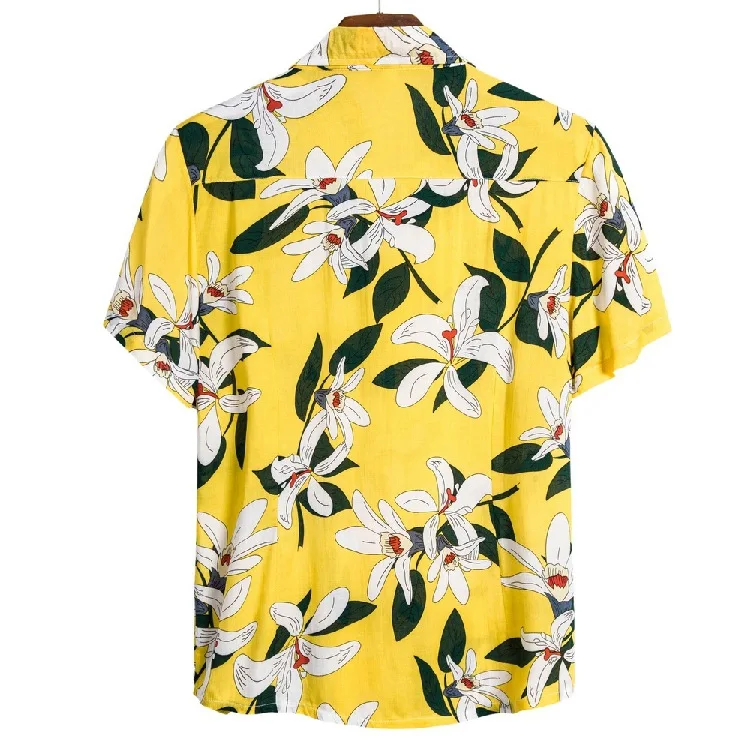 Men Summer Beach Style Print Shirts 3XL Short Sleeve T-Shirts Casual Sleepwear Coat Notched Home Clothing Jacket
Men Summer Beach Style Print Shirts 3XL Short Sleeve T-Shirts Casual Sleepwear Coat Notched Home Clothing Jacket