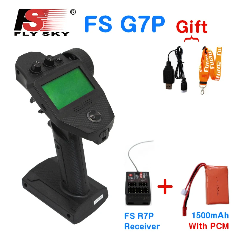 FLYSKY FS-G7P 2.4G Transmitter 7CH Remote Controller for Cars Boats with 2.4Ghz ISM R7P Receiver RC Spare Parts accessories
FLYSKY FS-G7P 2.4G Transmitter 7CH Remote Controller for Cars Boats with 2.4Ghz ISM R7P Receiver RC Spare Parts accessories