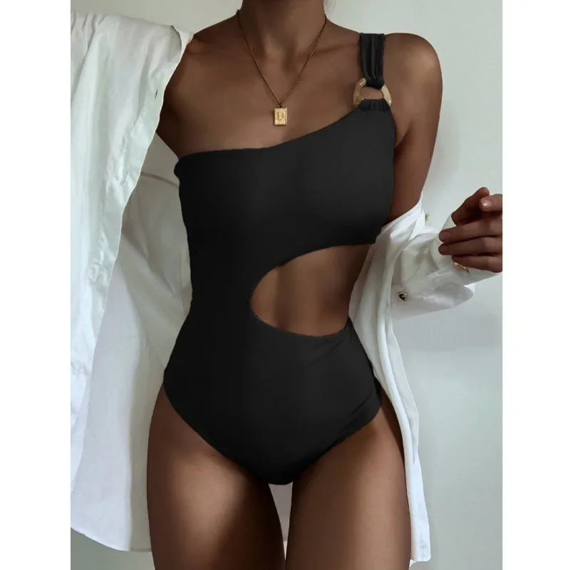 Summer new swimwear solid color one-piece swimsuit women sexy waistless one-shoulder strap ins style bikini suit 2022 mujer set
Summer new swimwear solid color one-piece swimsuit women sexy waistless one-shoulder strap ins style bikini suit 2022 mujer set