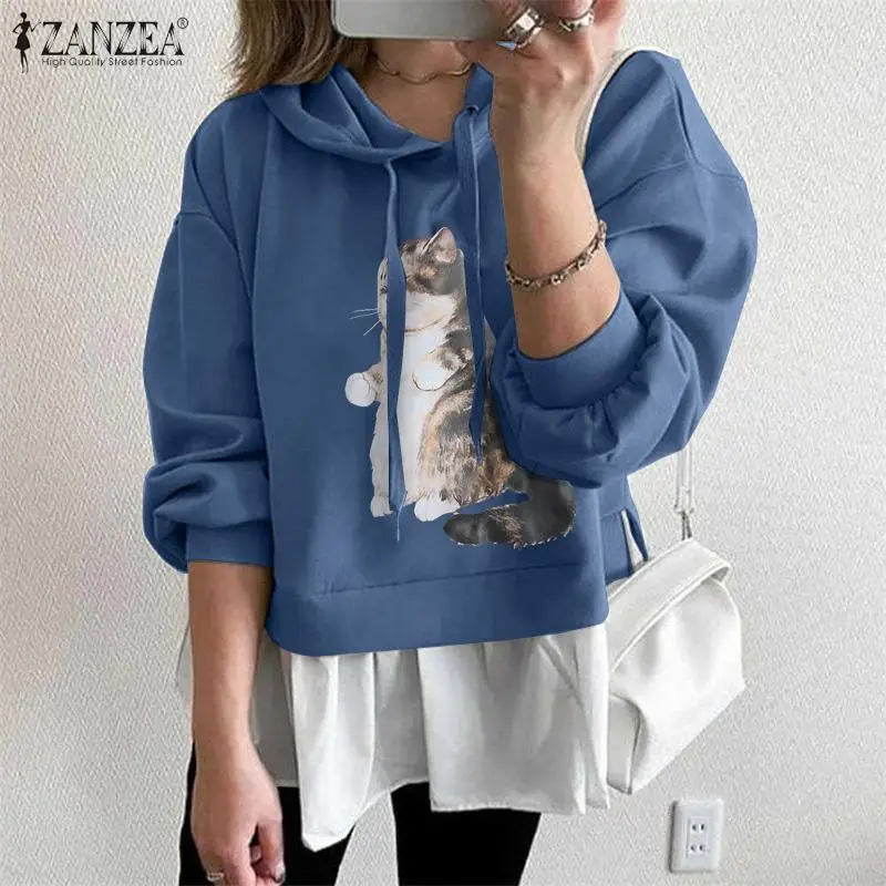 Весенний пуловер OL с длинным рукавом, женские модные топы с капюшоном в стиле пэчворк, толстовки ZANZEA с принтом животных, 2022, Повседневная Тол...
Весенний пуловер OL с длинным рукавом, женские модные топы с капюшоном в стиле пэчворк, толстовки ZANZEA с принтом животных, 2022, Повседневная Тол...