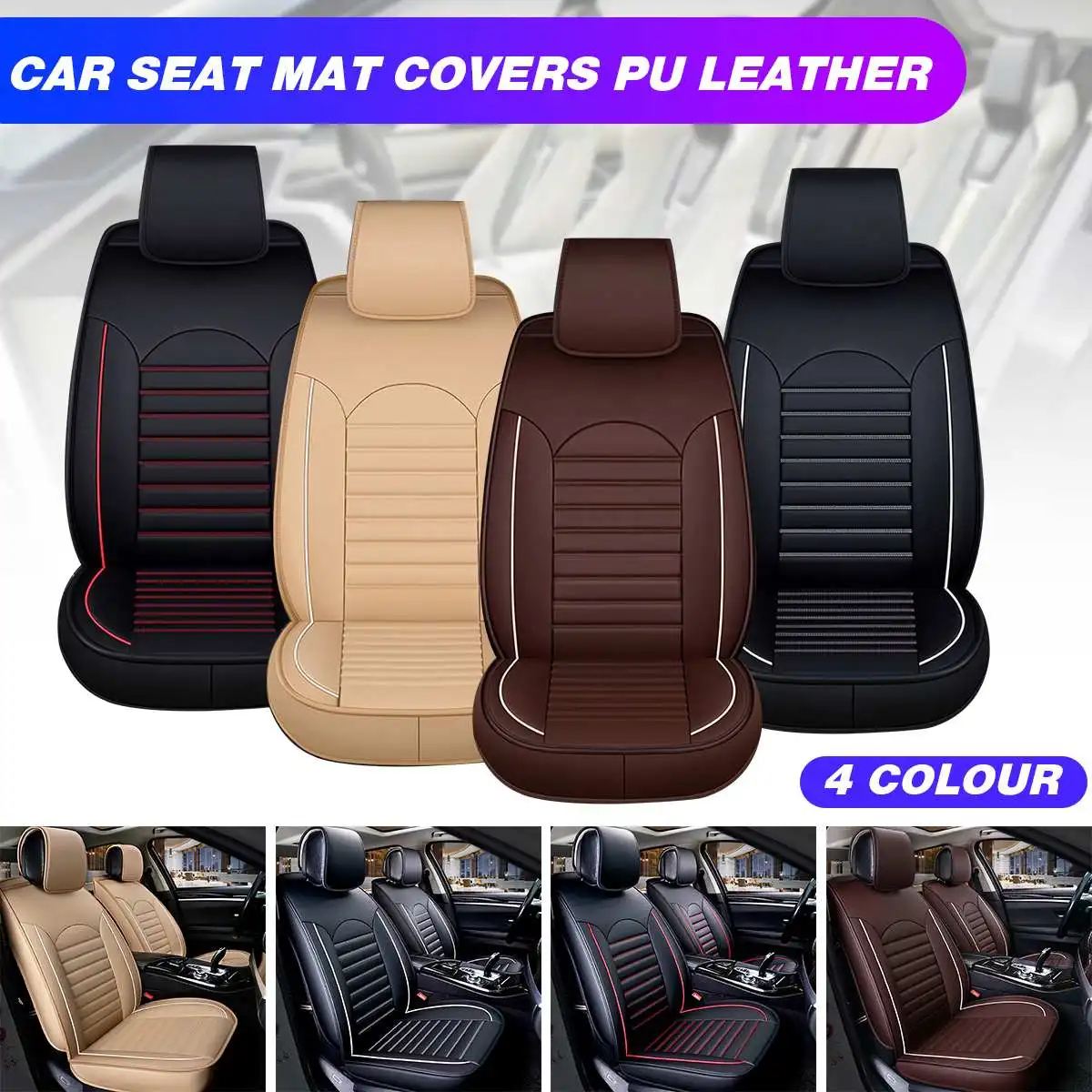 PU Leather Front Car Seat Cover Universal Automobiles Seat Covers Seat Cahir Cushion Protetor Mat Auto Interior Parts
PU Leather Front Car Seat Cover Universal Automobiles Seat Covers Seat Cahir Cushion Protetor Mat Auto Interior Parts