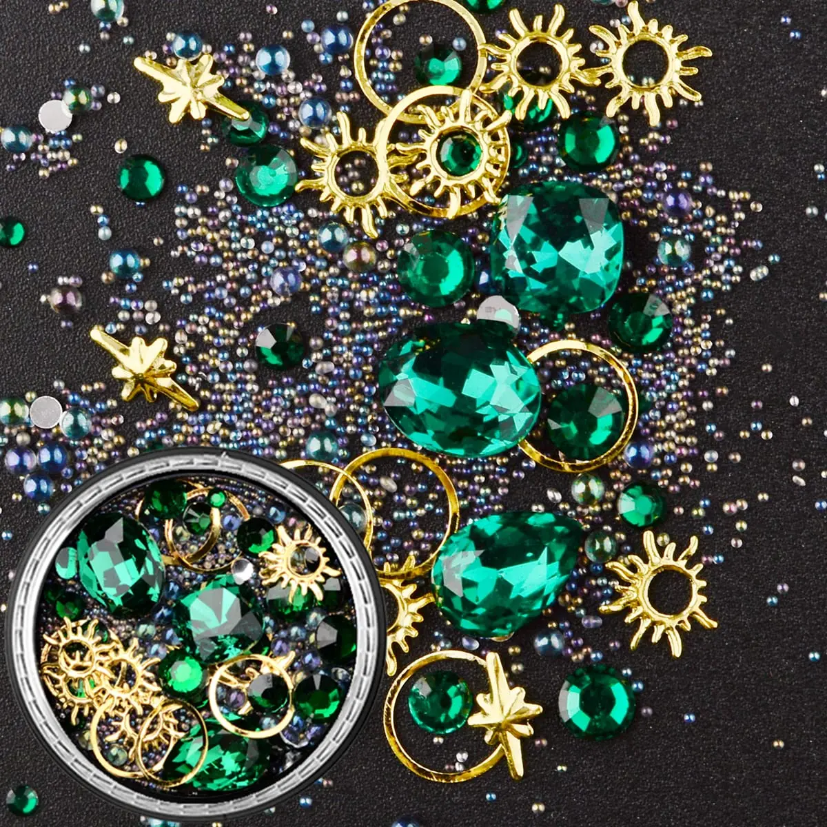 1Wheels Mixed Sparkle Nail Art Rhinestones Diamonds Crystals Butterfly Beads Nail Charms Gems Metal Hollow Rivets Manicure Studs
1Wheels Mixed Sparkle Nail Art Rhinestones Diamonds Crystals Butterfly Beads Nail Charms Gems Metal Hollow Rivets Manicure Studs